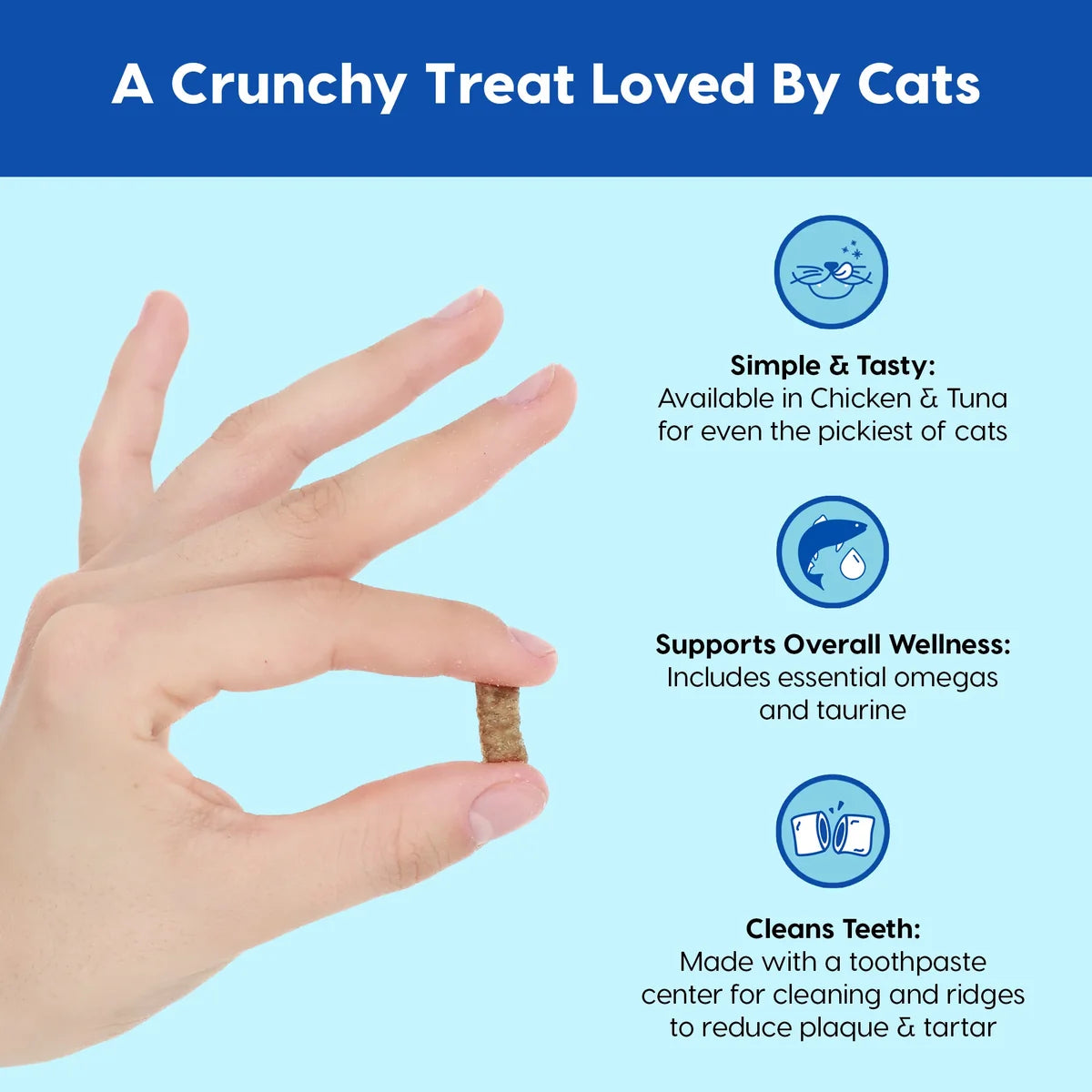 Ark Naturals Dental Chews Kiss Me-Ow Cleaning Tuna Cat Treat 3oz