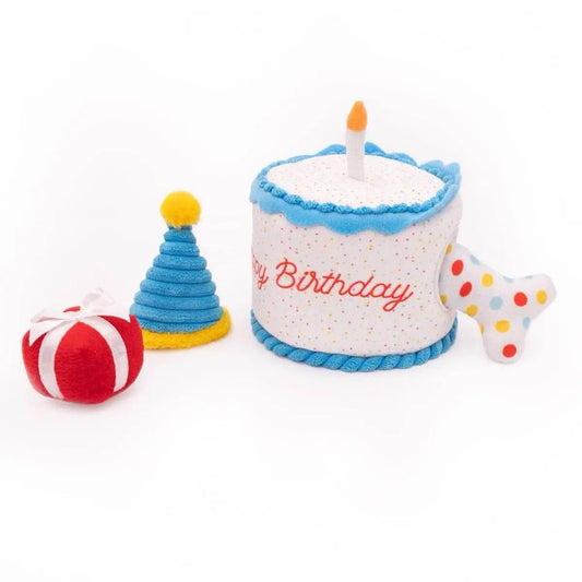 ZippyPaws Zippy Burrow - Birthday Cake - Buzzy Pet Shop