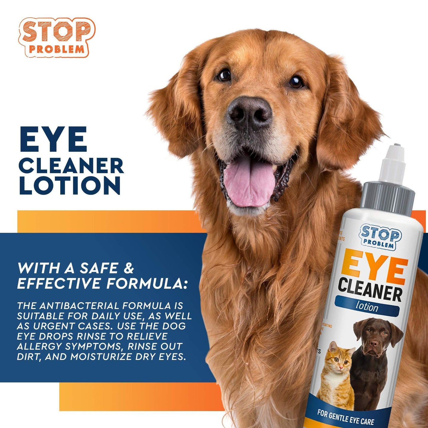 All Pets Eye Wash Drops for Relieve Pink Eye Allergies Symptoms