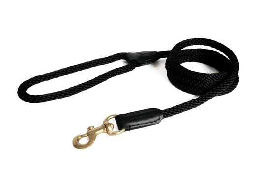 Rope and Leather Snap Lead (4ft x 3/4 in)