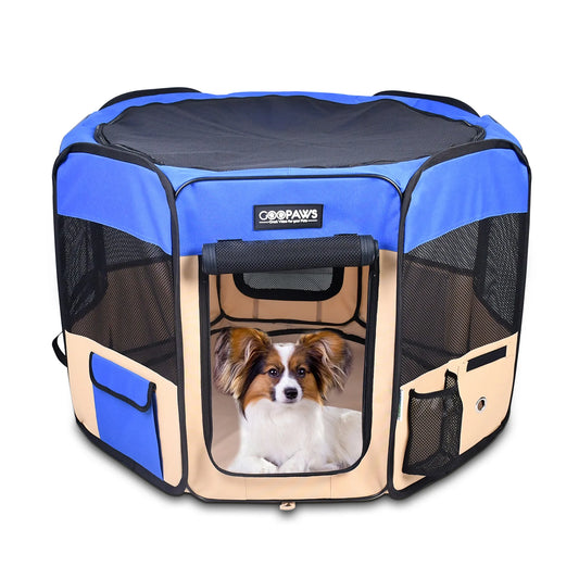 JESPET Pet Dog Playpens 36", 45" & 61" Portable Soft Dog Exercise Pen Kennel with Carry Bag for Puppy Cats Kittens Rabbits, Indoor/Outdoor Use