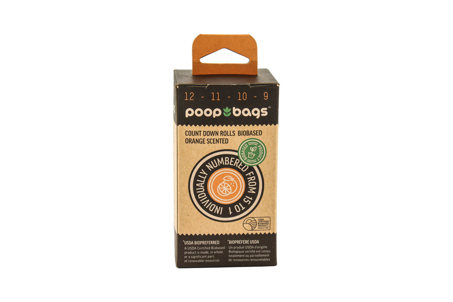 The Original Poop Bags Orange Scented USDA Biobased Rolls