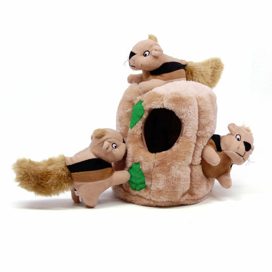 Outward Hound Hide A Squirrel Plush Dog Puzzle Toy Brown