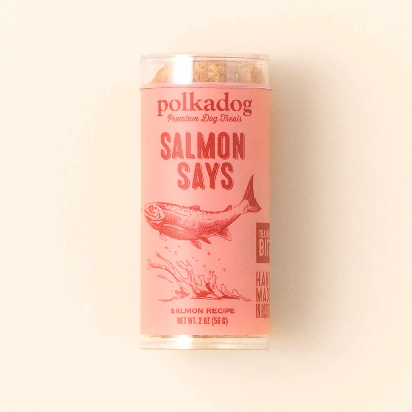 Polkadog Salmon Says Training Bits Crunchy Dog and Cat Treats