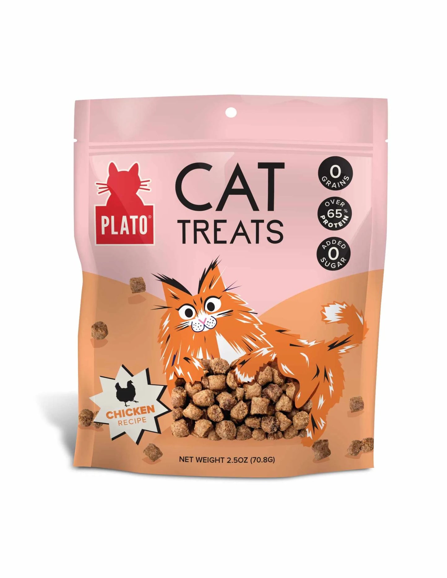 Plato Air-Dried Cat Treats Chicken with Catnip Recipe 2.5oz