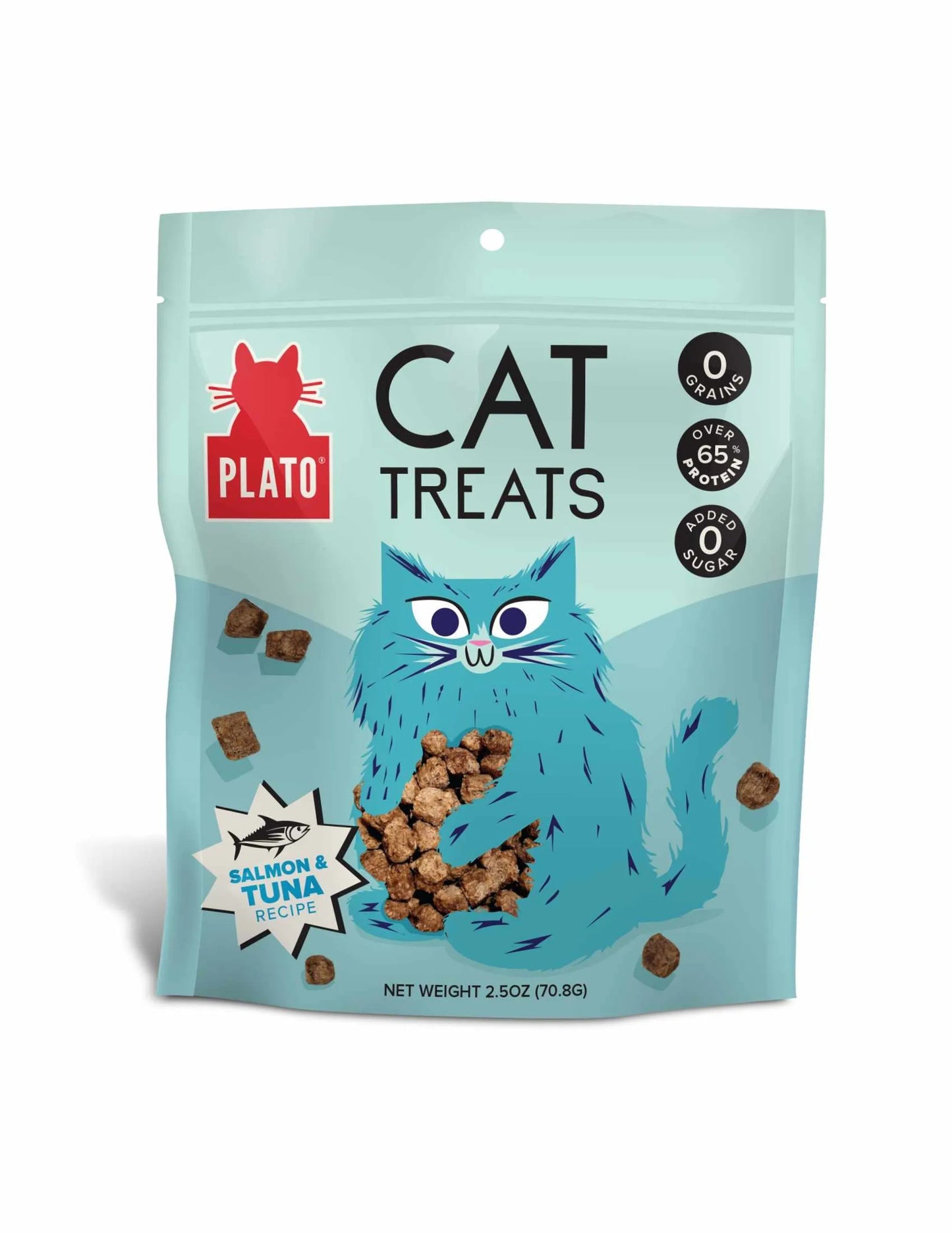 Plato Air-Dried Cat Treats Tuna & Salmon Recipe 2.5oz