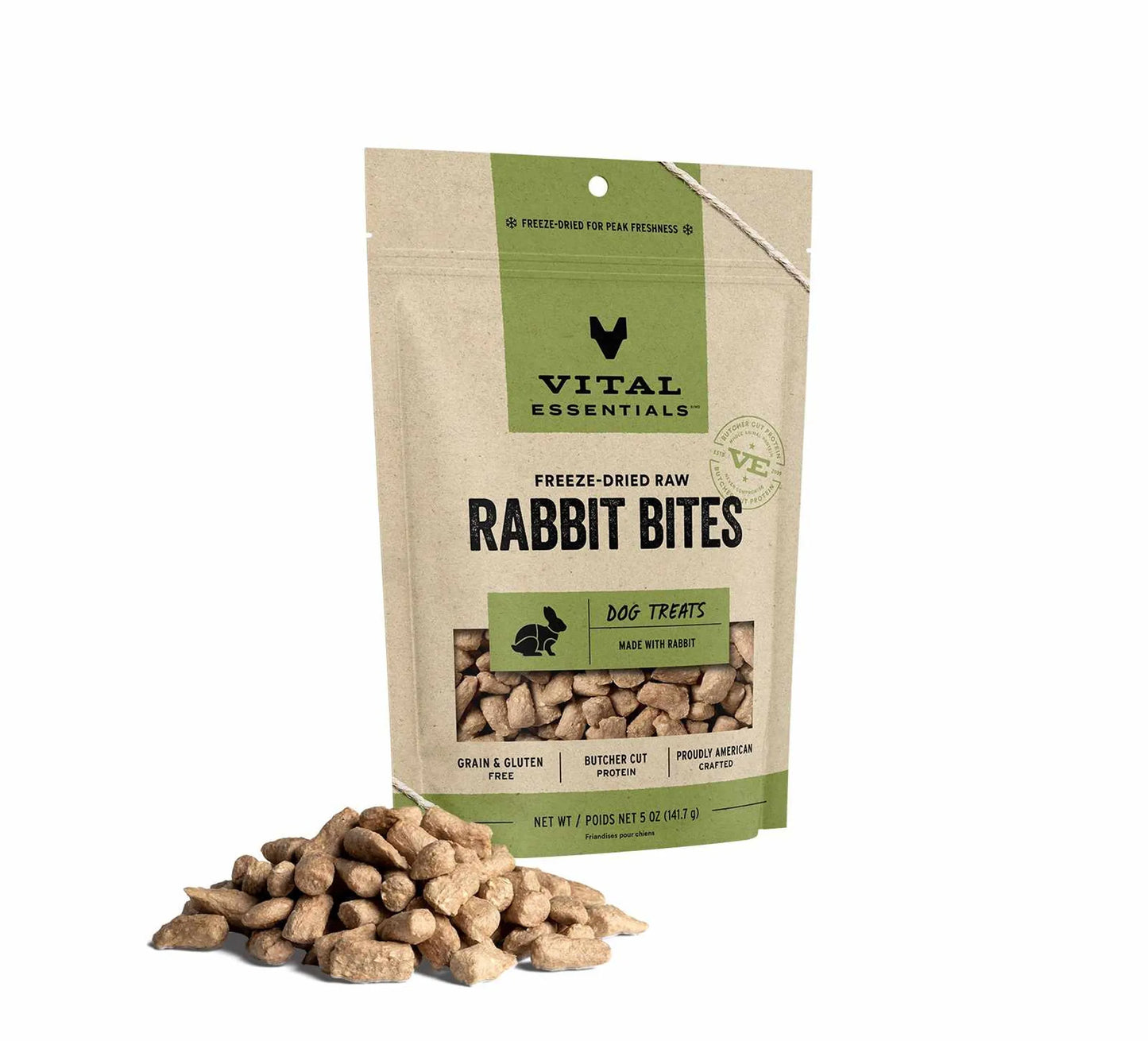 Vital Essentials(R) Freeze-Dried Rabbit Bites Dog Treats