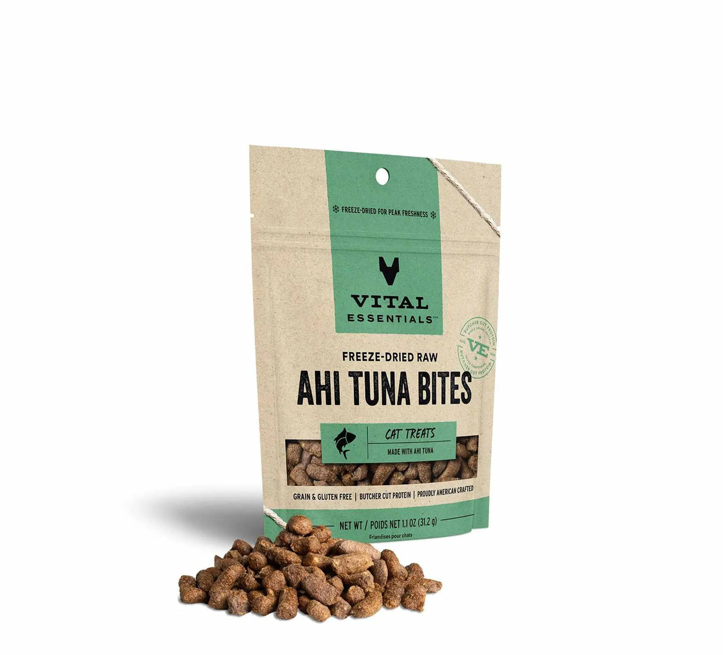 Vital Essentials(R) Freeze-Dried Ahi Tuna Bites Cat Treats, 1.1 oz