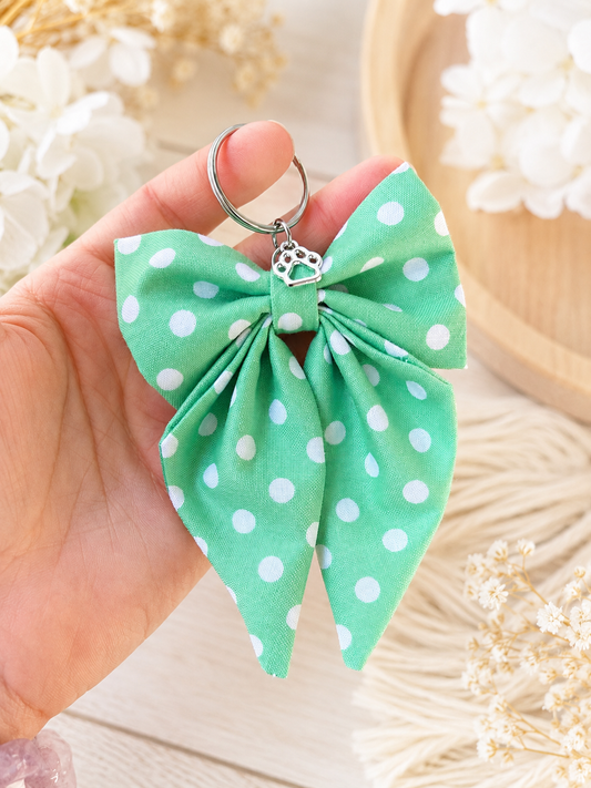 Green polka dots