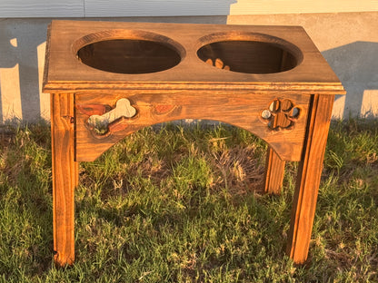 Double Bowl Arched Elevated Dog Bowl