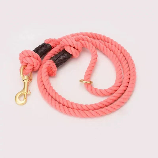 Dog Rope Leash - Coral Pink