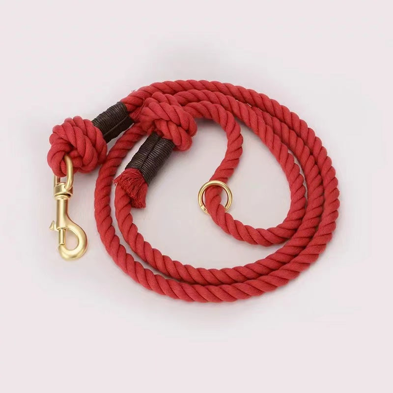 Dog Rope Leash - Scarlet