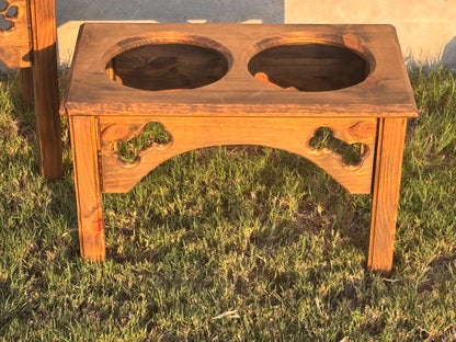 Double Bowl Arched Elevated Dog Bowl