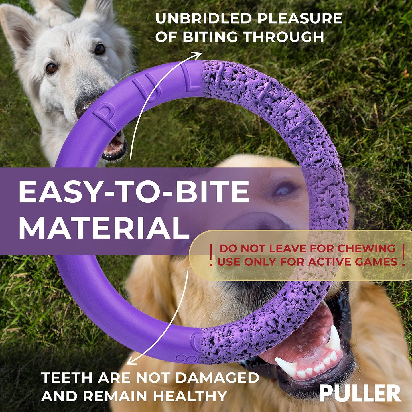 Puller Outdoor Dog Ring Toys   Dog Fetch Toy & Tug of War Dog Toy for