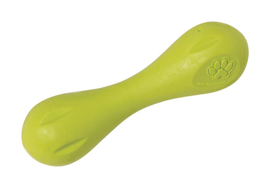 West Paw 8000368 Zogoflex Green Hurley Bone Synthetic Rubber Chew Dog