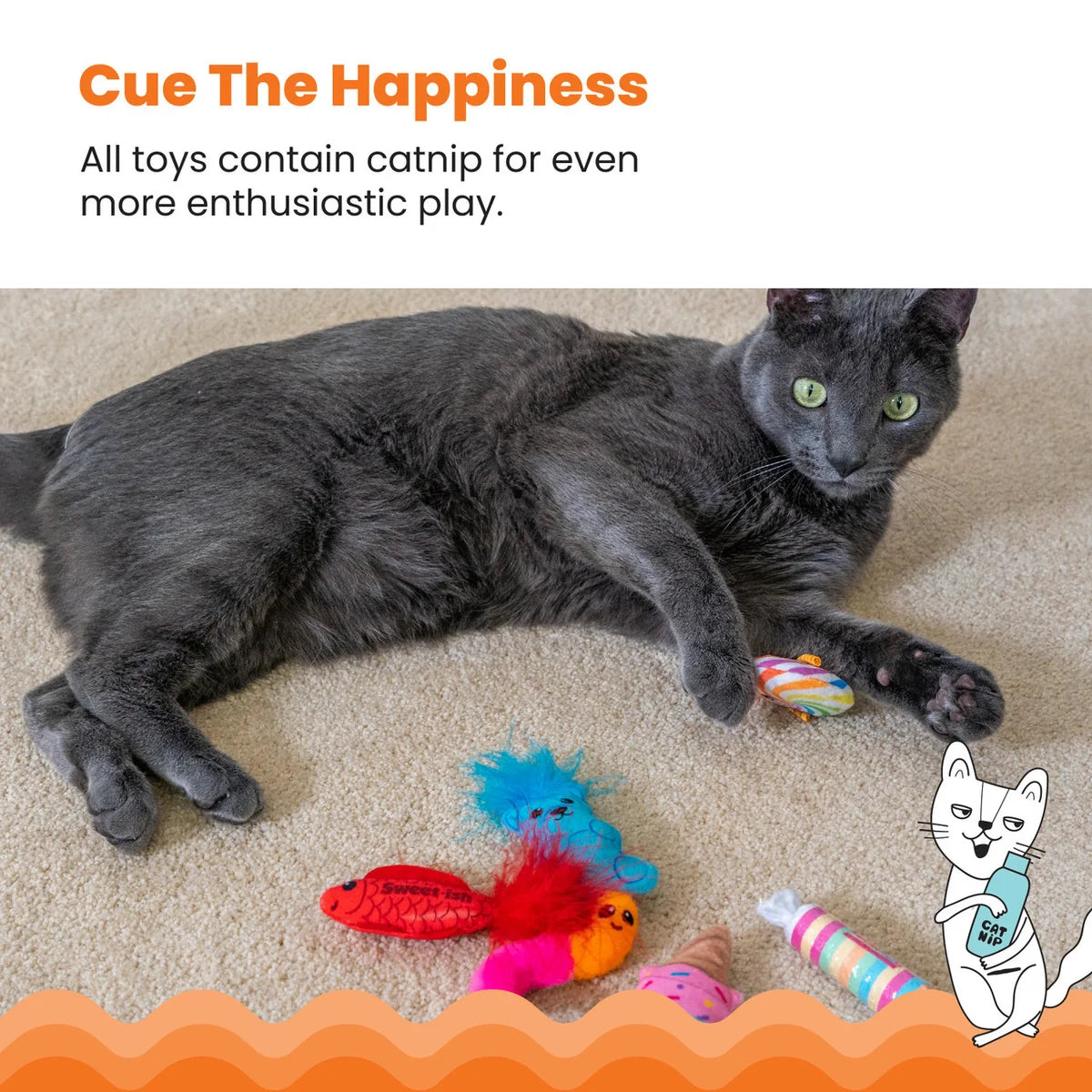 Catstages Kitty Sweet Treats Cat Toys 6 Pk