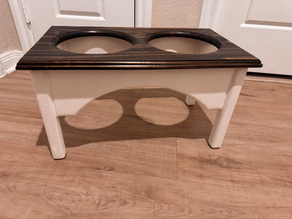 Double Bowl Arched Elevated Dog Bowl