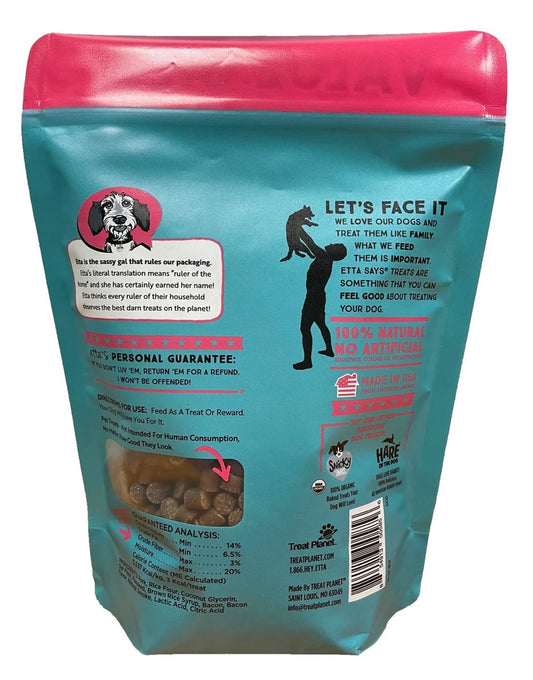 Etta Says! Sit! Dog Training Treats Bacon Recipe Value Bag 16oz
