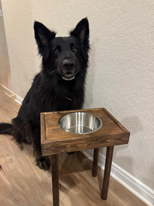 Large Elevated Single dog bowl