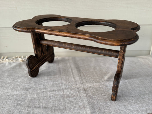 Large Double Feeder Bone Dog Bowl