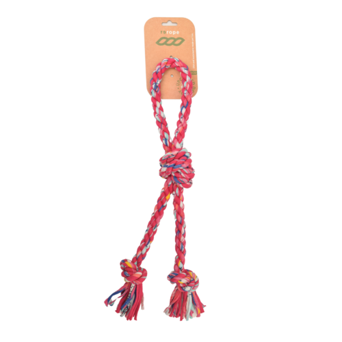 Rerope Medium Looper Upcycled Fabric Rope Dog Toys