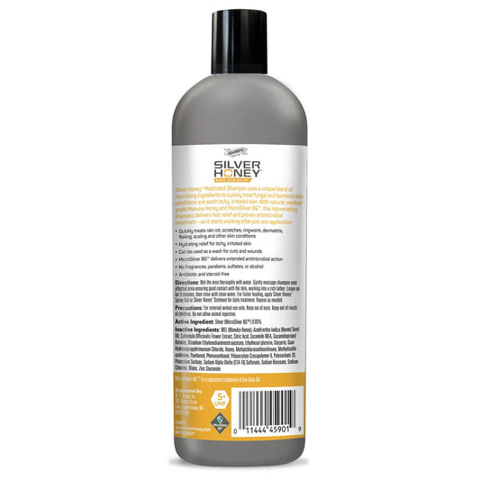Absorbine Pet - Silver Honey Rapid Skin Relief Medicated Shampoo, 16 fl oz - Buzzy Pet Shop