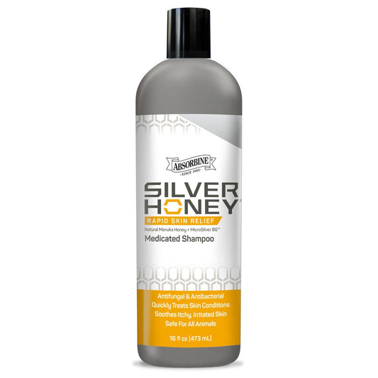 Absorbine Pet - Silver Honey Rapid Skin Relief Medicated Shampoo, 16 fl oz - Buzzy Pet Shop
