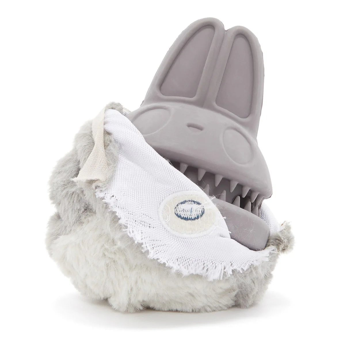 BARK Hare Raiser Rabbit Rubber Super Chewer Dog Toy Grey Medium/Large - Buzzy Pet Shop