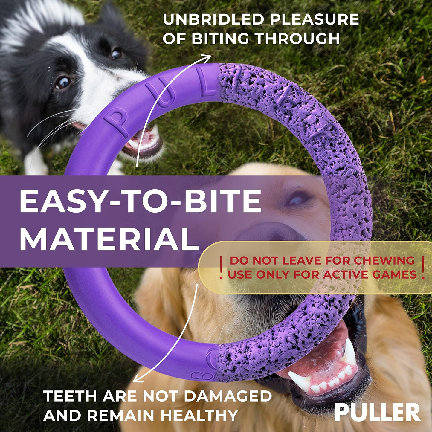 Puller Outdoor Dog Ring Toys   Dog Fetch Toy & Tug of War Dog Toy for