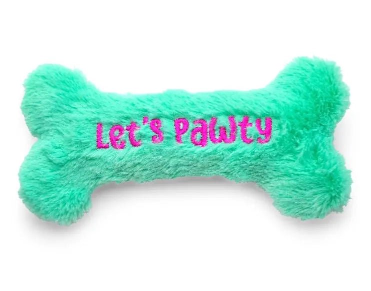 Birthday Bone Large Plush Dog Toy 11" - Buzzy Pet Shop