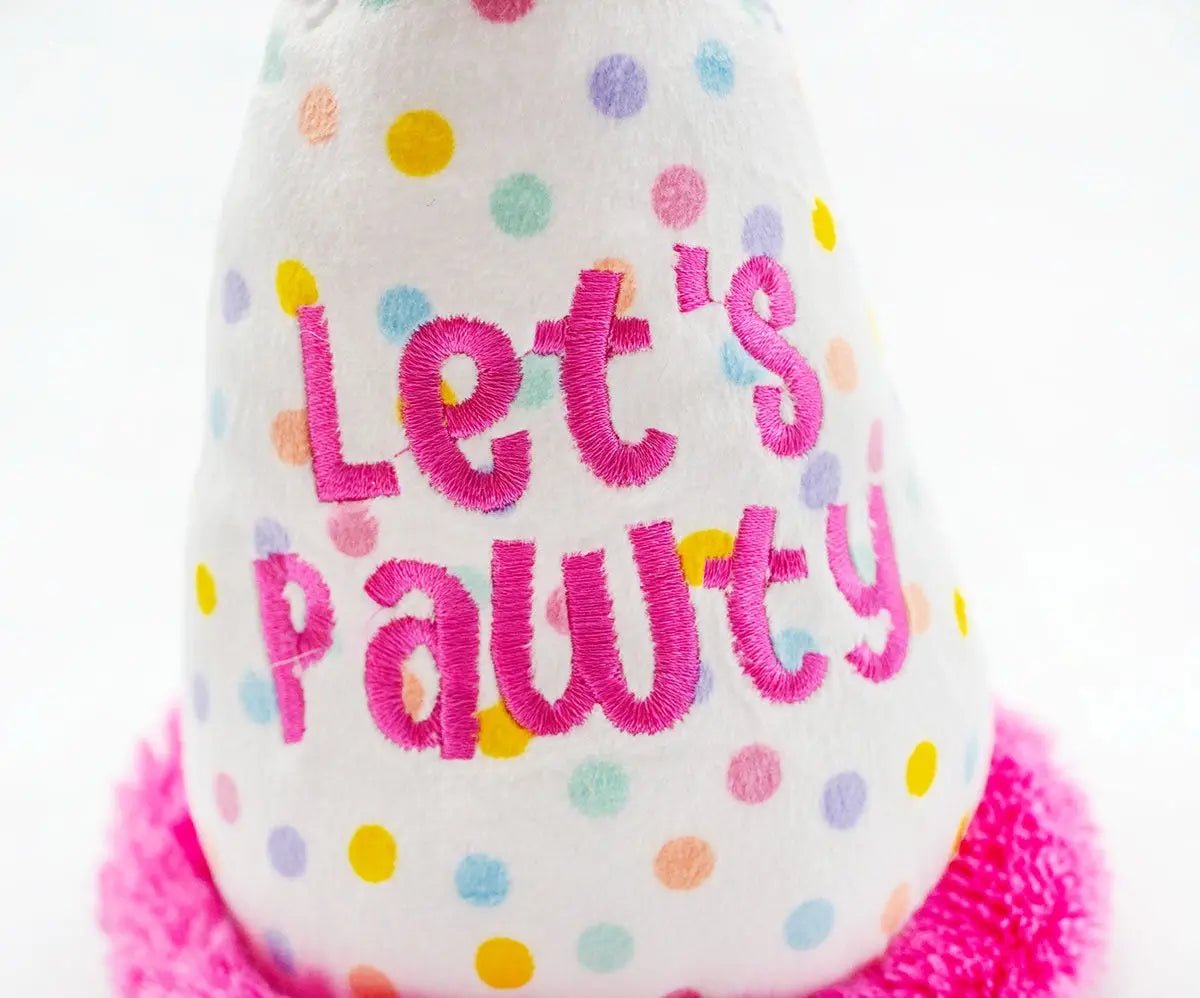 Birthday Hat Plush Dog Toy 7" - Buzzy Pet Shop