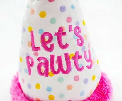 Birthday Hat Plush Dog Toy 7" - Buzzy Pet Shop