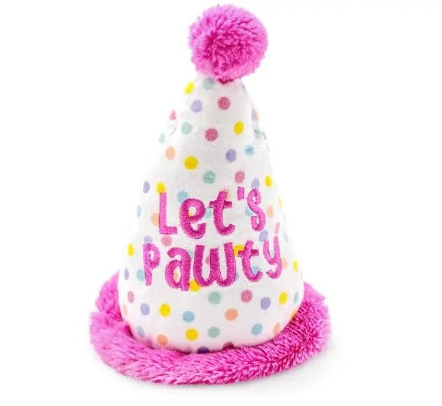 Birthday Hat Plush Dog Toy 7" - Buzzy Pet Shop