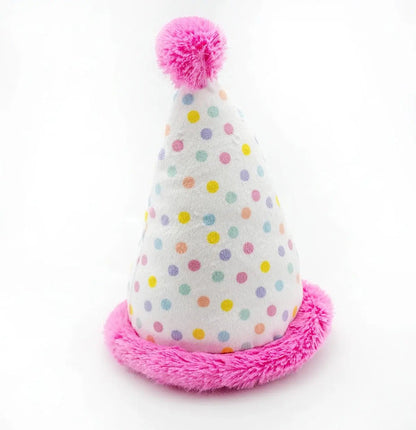 Birthday Hat Plush Dog Toy 7" - Buzzy Pet Shop