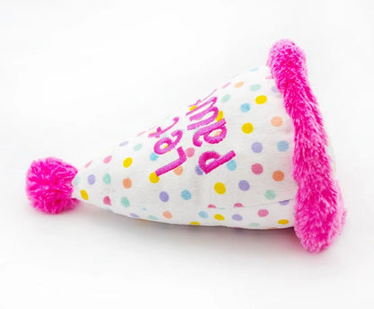Birthday Hat Plush Dog Toy 7" - Buzzy Pet Shop