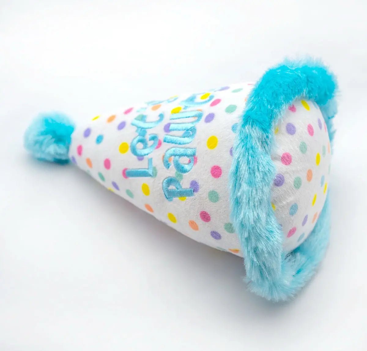 Birthday Hat Plush Dog Toy 7" - Buzzy Pet Shop