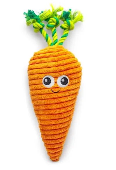 Carrot Plush Dog Toy 10" - Buzzy Pet Shop