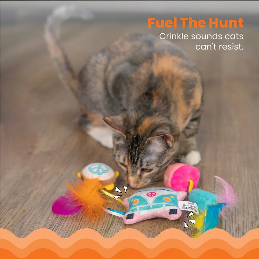 Catstages Festival Themed Catnip Cat Toys 3 Pk - Buzzy Pet Shop