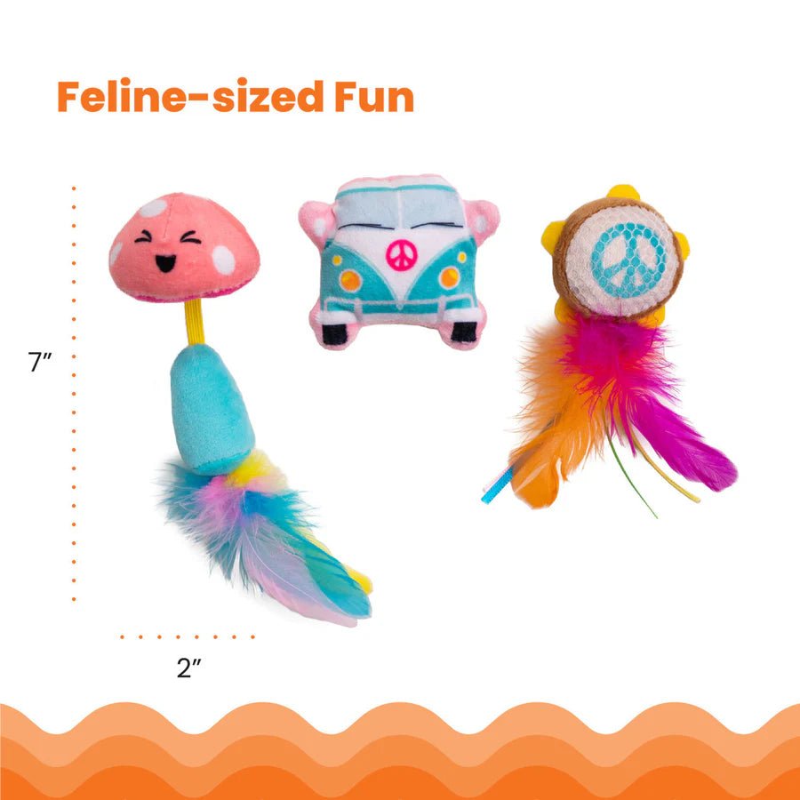 Catstages Festival Themed Catnip Cat Toys 3 Pk - Buzzy Pet Shop