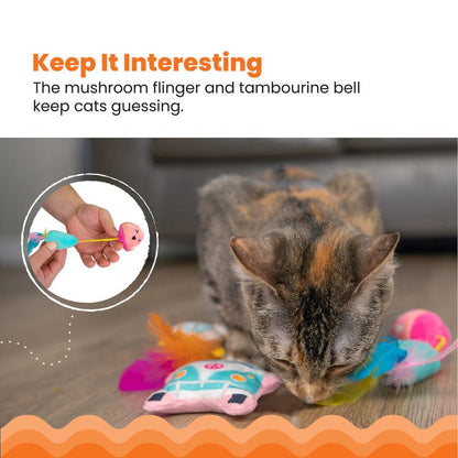 Catstages Festival Themed Catnip Cat Toys 3 Pk - Buzzy Pet Shop