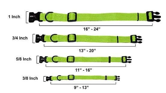 Dogline Nylon Flat Collar - Buzzy Pet Shop