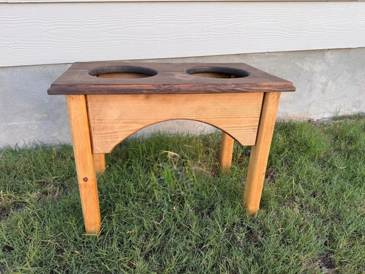 Double Bowl arched elevated dog feeder - Buzzy Pet Shop