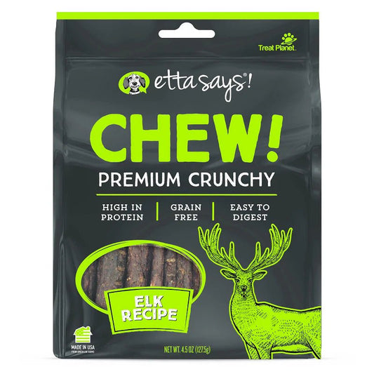 Etta Says! Chew Premium Crunchy Elk Dog Chew 4.5oz - Buzzy Pet Shop