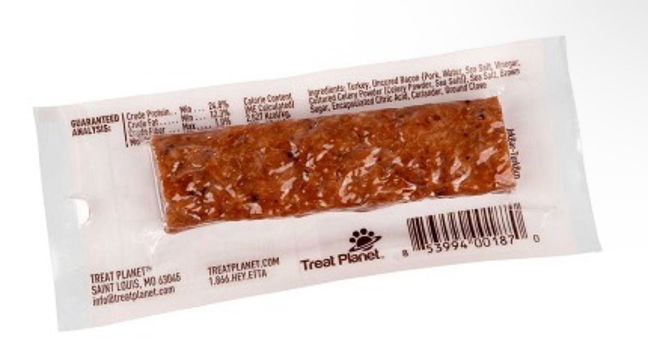 Etta Says! Meat Snack Bar Turkey + Bacon Dog Chew 1.5oz - Buzzy Pet Shop