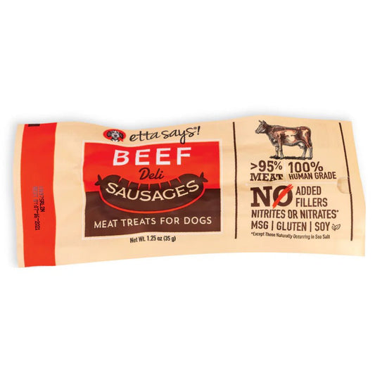 Etta Says! Sausage Link Beef Dog Chew 1.25oz - Buzzy Pet Shop