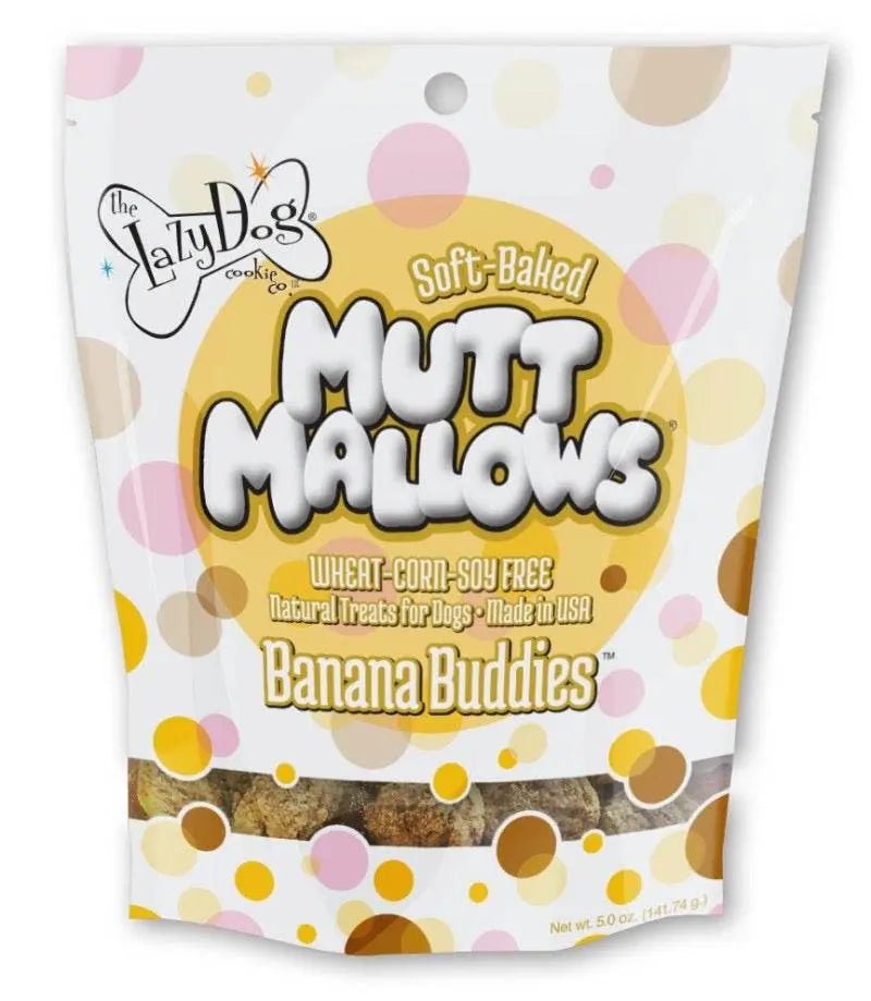 Lazy Dog Mutt Mallows Banana Buddies | Soft - Baked Dog Treats - Buzzy Pet Shop