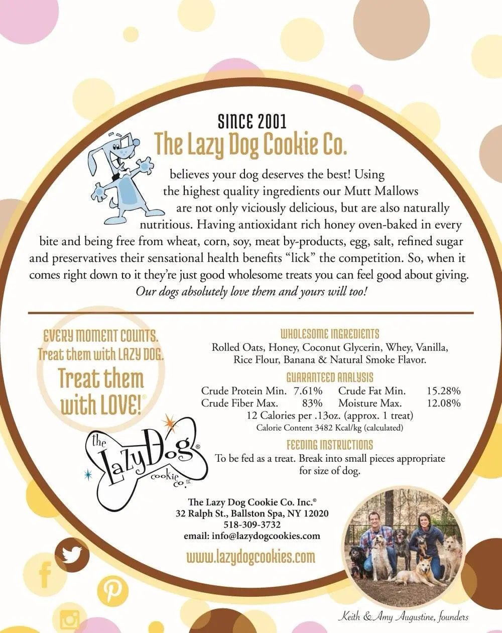 Lazy Dog Mutt Mallows Banana Buddies | Soft - Baked Dog Treats - Buzzy Pet Shop
