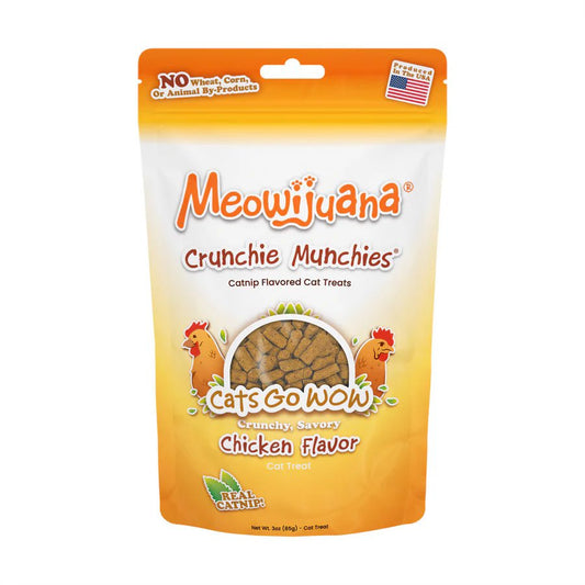 Meowijuana Crunchie Munchie Chicken Cat Treat 3oz - Buzzy Pet Shop