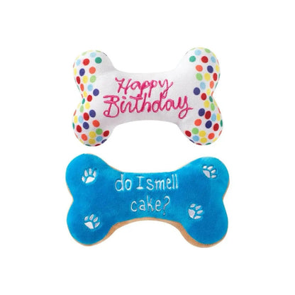 PetShop by Fringe Studio Birthday Bone Cookies Plush Dog Toy - Buzzy Pet Shop