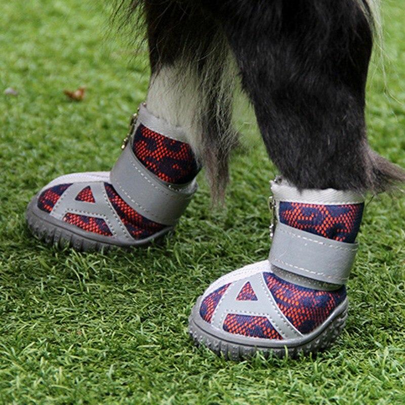 4pcs Waterproof Winter Pet Dog Shoes Anti-slip Rain Snow Boots